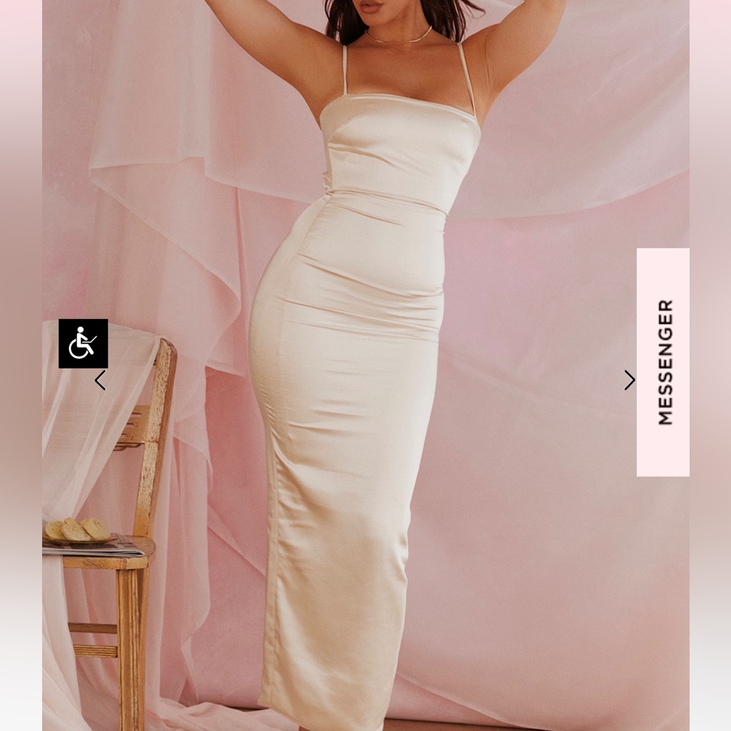 House Of Cb Costanza Dress Vintage Creamy Maxi Dress Size S Nwot